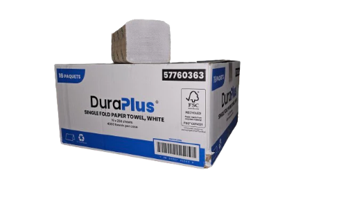 [R3-57760363] R3-57760363 Dura Plus White Single Fold Paper Towel 4000/case