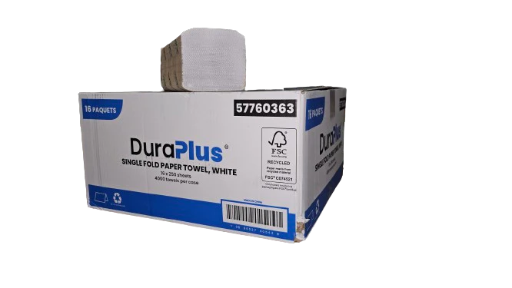 [R3-57760363] R3-57760363 DuraPlus White Singlefold Paper Towel 4000/case