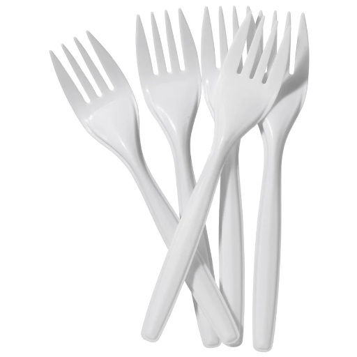 [R3-65730166] R3-65730166 Plastic Disposable White Fork 1000/cs