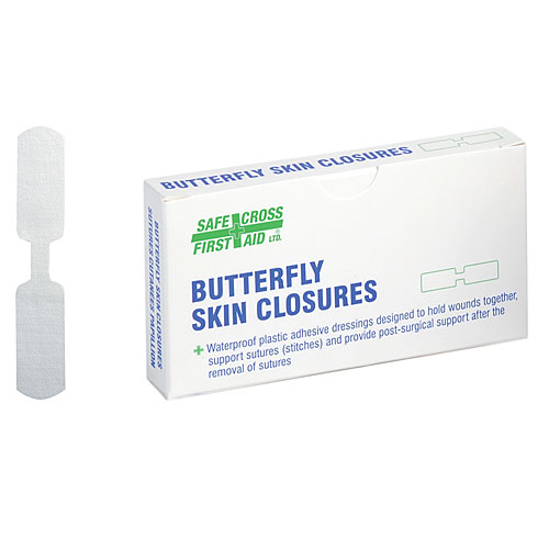 [SFC-03674] SFC-03674 Butterfly Skin Closures Assorted Sizes 20/Box