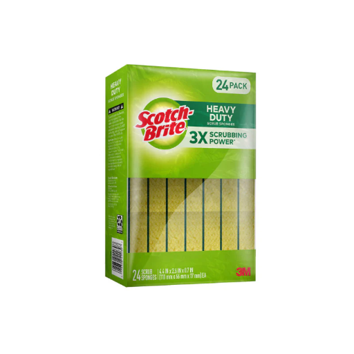 [UNC-CTSPONGE] UNC-CTSPONGE 3M Sponge x 24/pack Yellow/Green