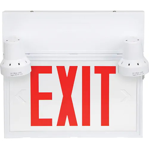 SCN-X1789 Exit Sign w/Lights Battery Operated 120v