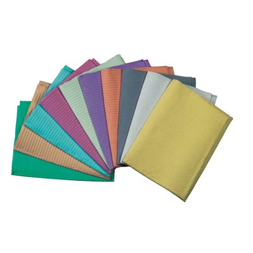 [SM-2012] SM-2012 Aurelia Capri Blue 17x24 Dental Bibs, Multi-layer Protection, High Absorption, Non-sterile, Latex free, 500/case 