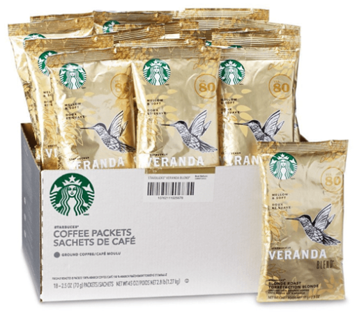 ARA-22170 Starbucks Veranda Portion Packets, 71g, 18/case