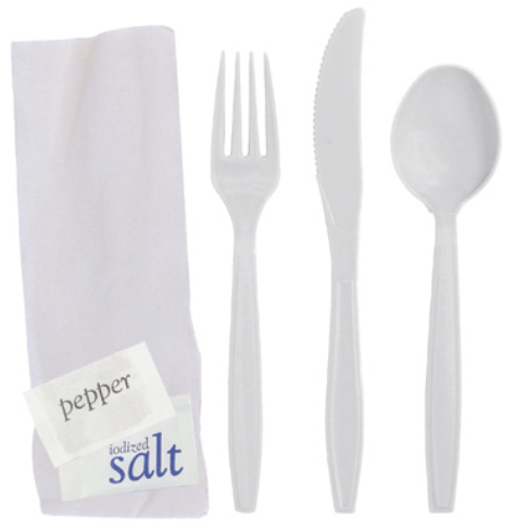 [FOR-122421] FOR-122421 Wrapped Plastic Cutlery Kit 500/case