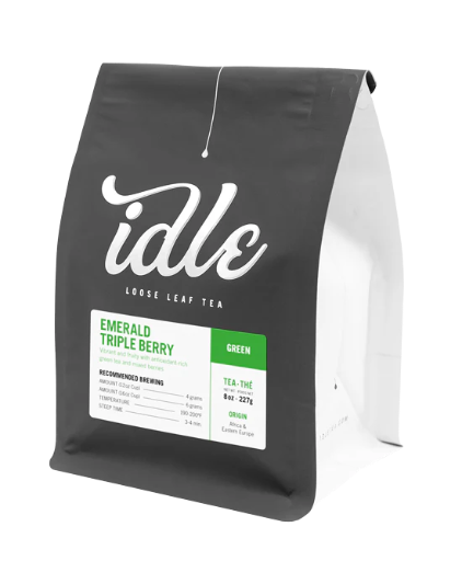[1FRA-IDLETB8] FRA-IDLETB8 Idle Emerald Triple Berry Green Tea Loose Leaf Tea 8oz