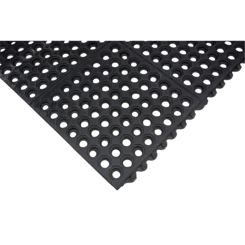 [SCN-SDL865] SCN-SDL865 Anti-Fatigue Link Matting, Honeycomb, 3' x 3' x 1/2", Natural Rubber